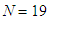 N = 19