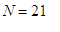 N = 21