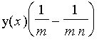 y(x)(1/m-1/(m*n))