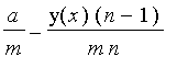 a/m-y(x)*(n-1)/(m*n)