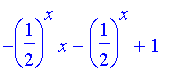 -(1/2)^x*x-(1/2)^x+1