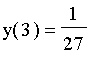 y(3) = 1/27
